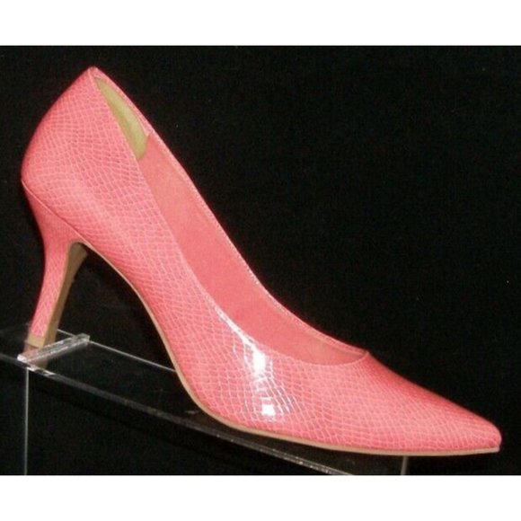 Comfort Plus by Predictions Janine pink pointed toe snake print heels 11